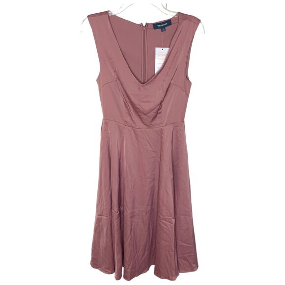 ModCloth NWT Purple Dusty Pink V-Neck Dress Size 2 - Picture 1 of 3